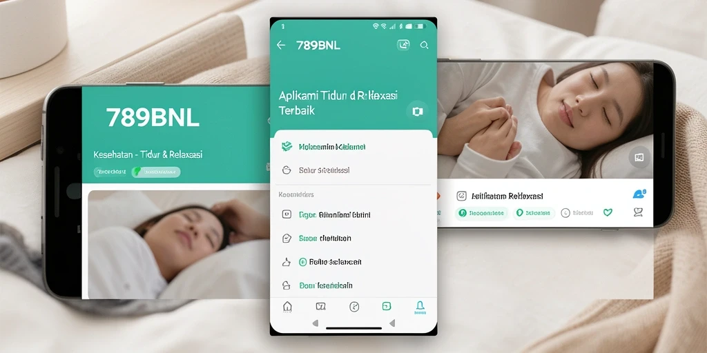 Antarmuka intuitif aplikasi 789BNL untuk tidur dan relaksasi.