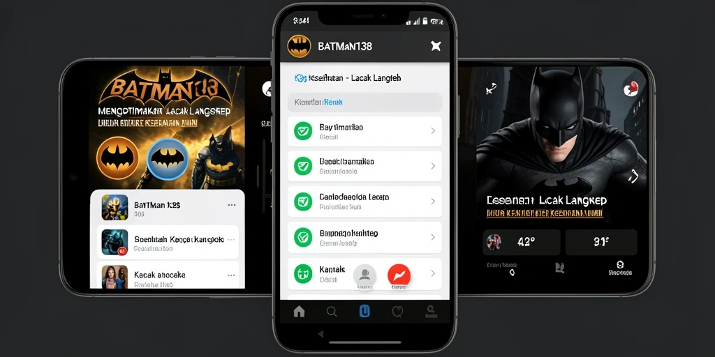 Antarmuka pengguna aplikasi BATMAN138 yang menarik dengan fitur lacak langkah.