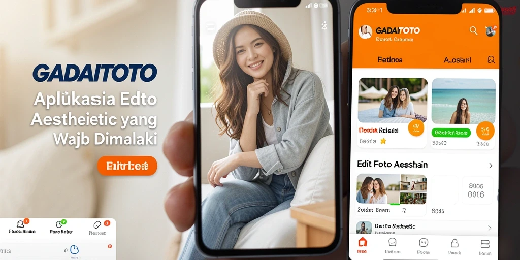 Antarmuka sederhana dan intuitif dari GADAITOTO untuk edit foto aesthetic.