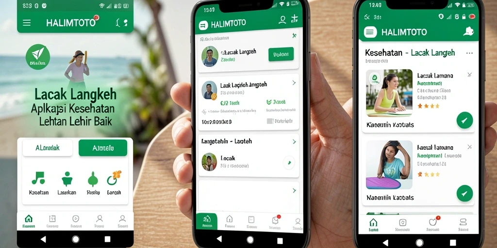 Screenshot utama HALIMTOTO menunjukkan antarmuka pelacakan langkah yang informatif.
