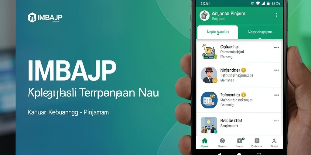 Antarmuka pengguna aplikasi IMBAJP untuk pengajuan pinjaman yang mudah.