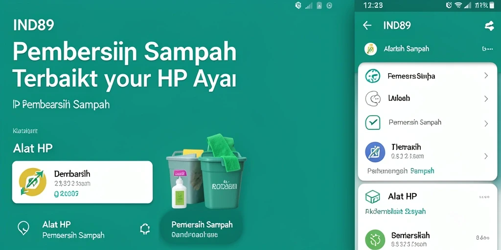 Screenshot aplikasi IND89 menampilkan antarmuka pembersih yang penggunaannya sederhana.