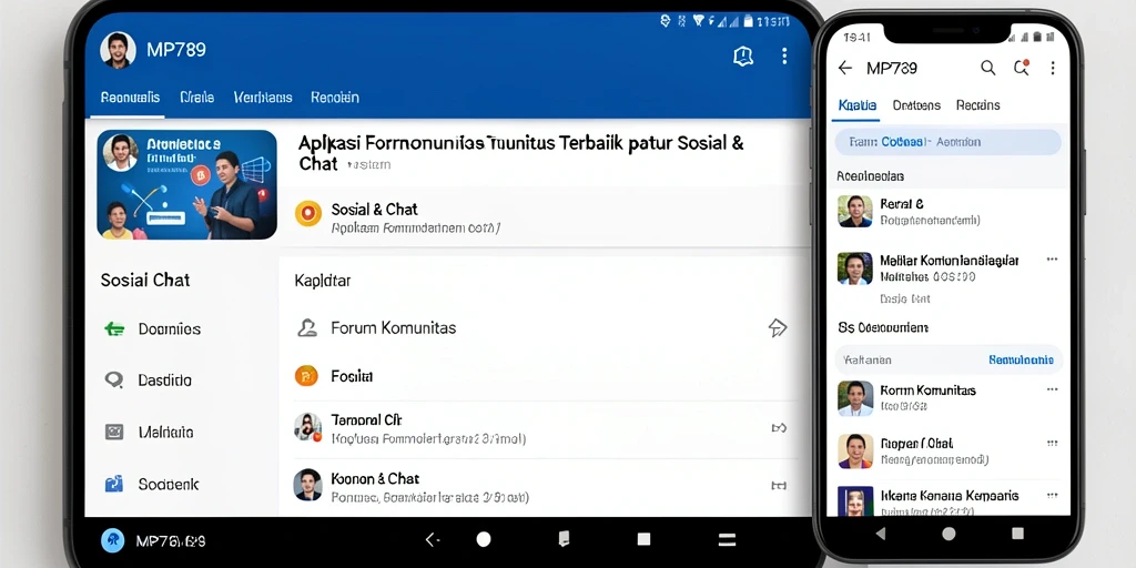 Tampilan antarmuka utama MVP789 untuk forum komunitas.
