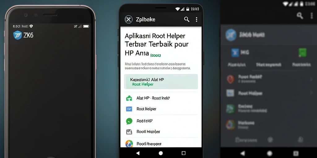 Tampilan antarmuka ZK6 yang ramah pengguna untuk akses Root Helper.